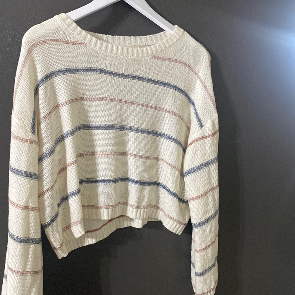 Boho cropped sweater top